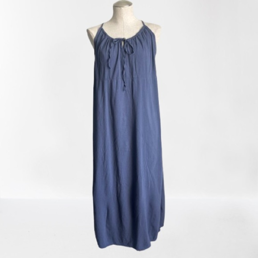🌼 Old Navy Blue Maxi Slip Dress Spaghetti Strap Casual